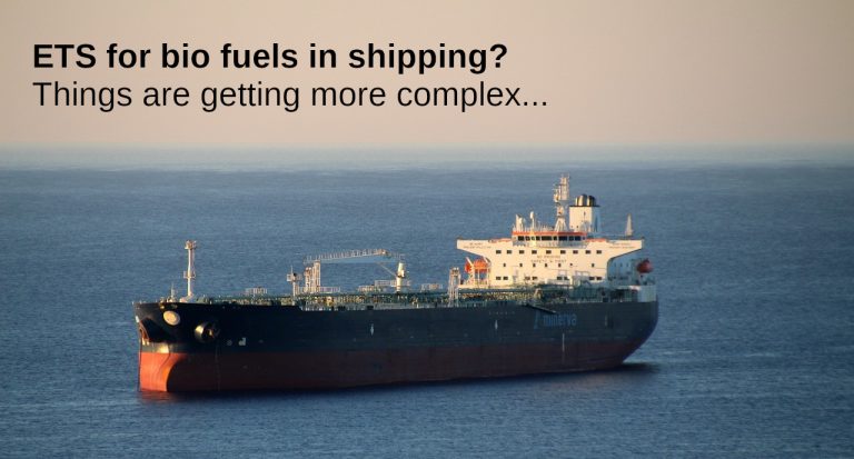 ETS for biofuels in shipping? Things are getting more complex…